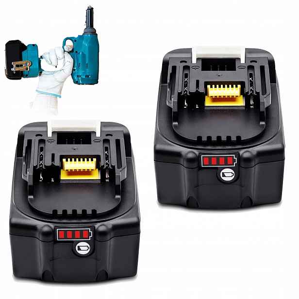 2x Akumulátor Baterie Pro BL1850 BL1860B BL1855 BL1840 18V 5AH, vysoká kvalita