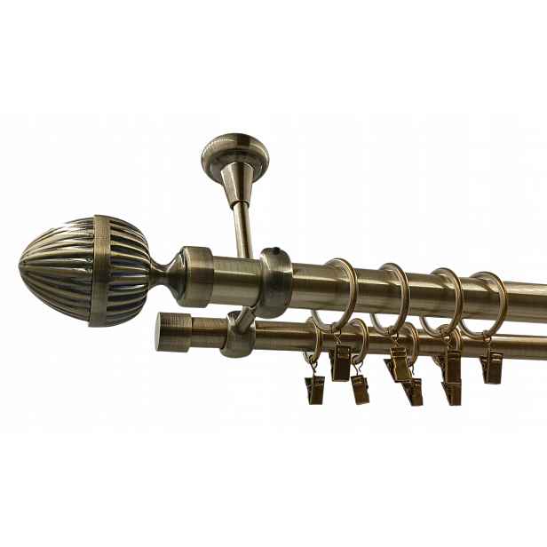 Garnýž 25+19 mm Zlato Antik 120 Milano
