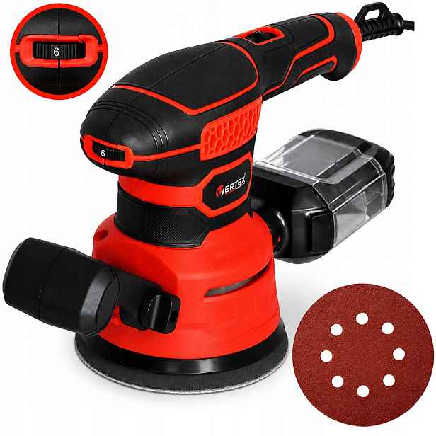 Oscilační Excentrická Bruska 125 mm Regulace Otáček 450 W Sada