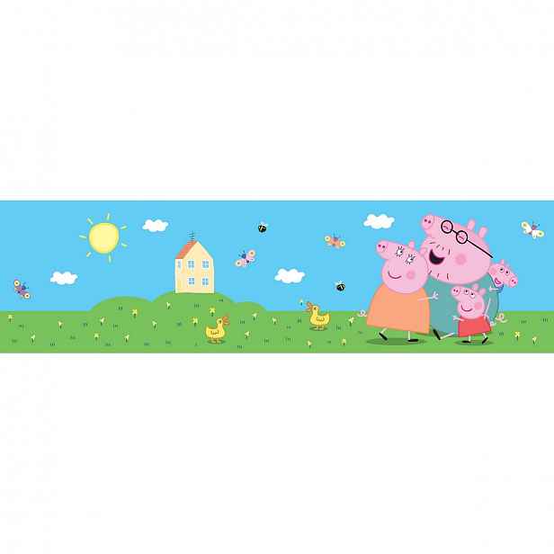 Samolepicí bordura Peppa Pig Classic, 500 x 9,7 cm