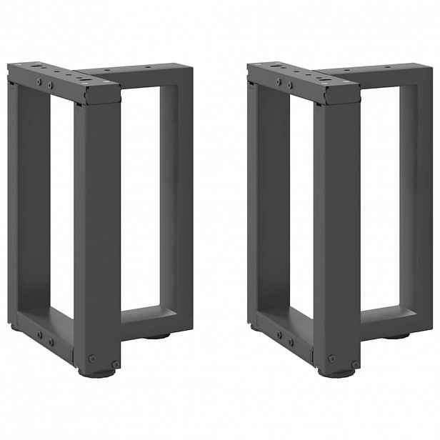 vidaXL Nohy konferenčního stolku ve tvaru T, 2 ks, antracitové, 38 x 25 x (42-43) cm, ocel