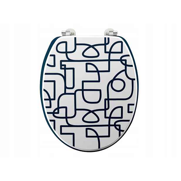 Wc sedátko Labyrinthe, Mdf, 37,5 x 46 cm