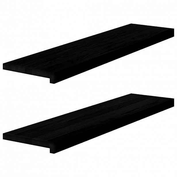 vidaXL Nášlapy na schody 2 ks světle hnědé 100x25x2 cm masivní dub