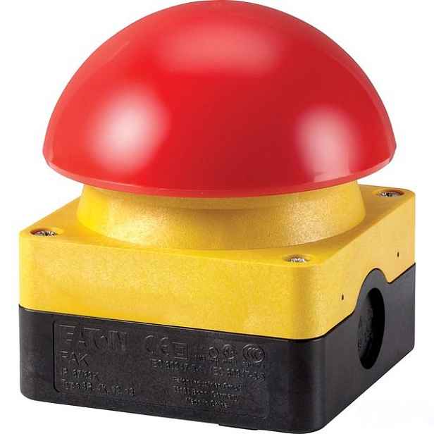 Eaton Tlačítko dlaňové FAK-R/V/KC11/IY 1NO+1NC IP67 červené 229748