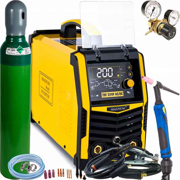 Svařovací stroj Magnum Thf 224P Ac/dc Tig Hf Puls Mma 200A 230V SET3