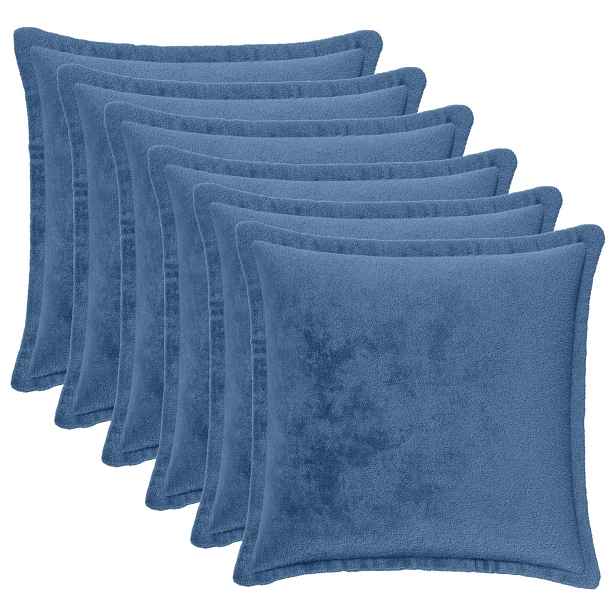 vidaXL Odhazovací polštář 6 ks HOUTEN Světle modrá 40 x 40 cm Flanel
