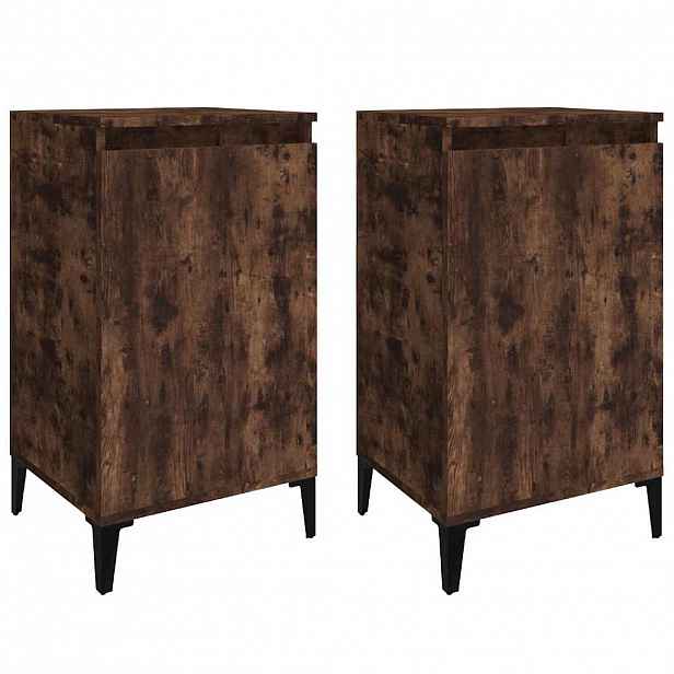 vidaXL Noční stolky 2 ks kouřový dub 40 x 35 x 70 cm kompozitní dřevo