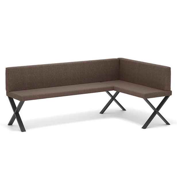 Idohome ROHOVÁ LAVICE VERO X pravá tkanina hladká, 128/168 cm, hnědá