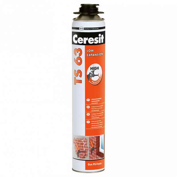 Montážní pěna Ceresit TS 63 nizkoexpanzni pistolová 750 ml