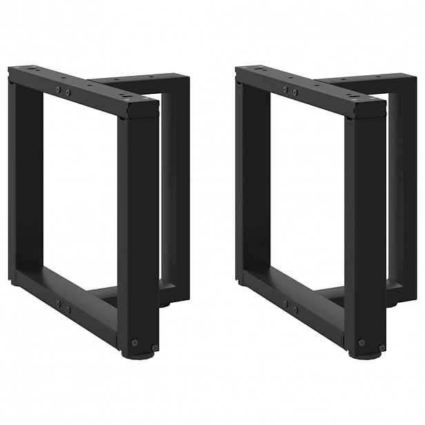 vidaXL Nohy konferenčního stolku ve tvaru T, 2 ks, černé, 50 x 25 x (42-43) cm, ocel