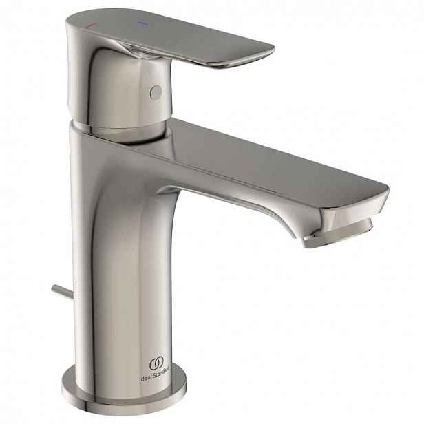 Ideal Standard Connect Air - Umyvadlová baterie Slim s výpustí, BlueStart, Silver Storm A7008GN