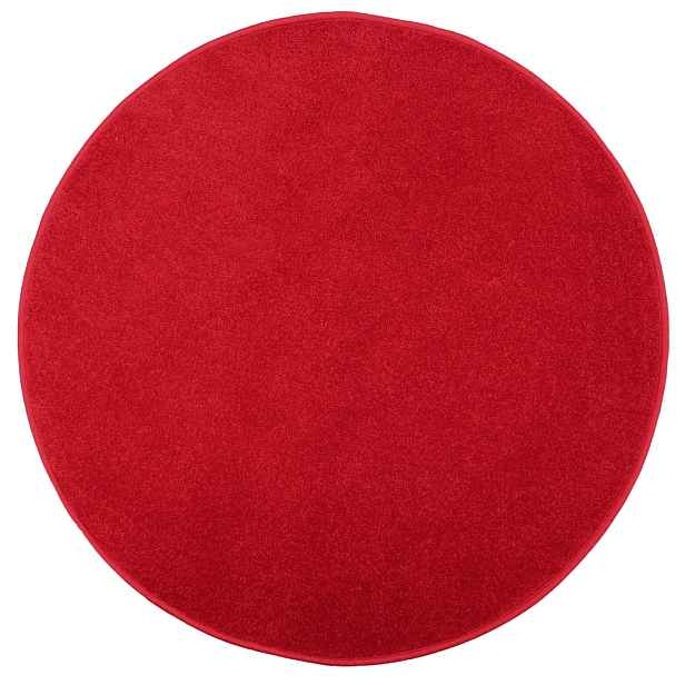 Kusový koberec Eton červený 15 kruh, 100x100 (průměr) kruh, červená, ložnice, Spoltex