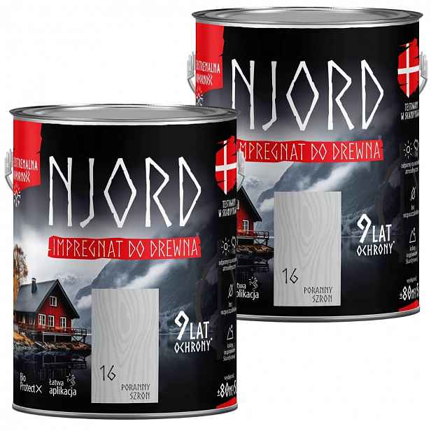 Njord Impregnat Na Dřevo 10L Ranní Námraza Set 2x5L