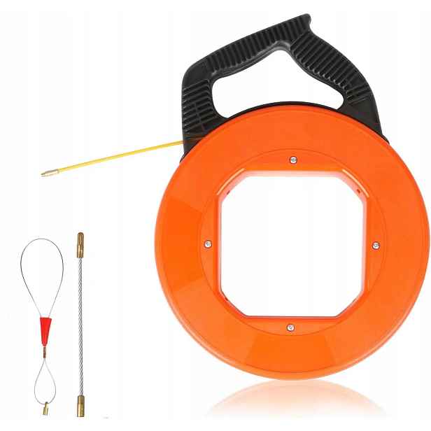 30M Pilot Linka pro protahování kabelů Vlákno 4mm 30m v kazetě