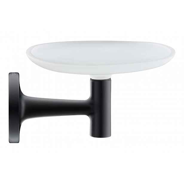 Duravit Starck T - Mýdlenka s držákem, černá/mléčné sklo 0099334600
