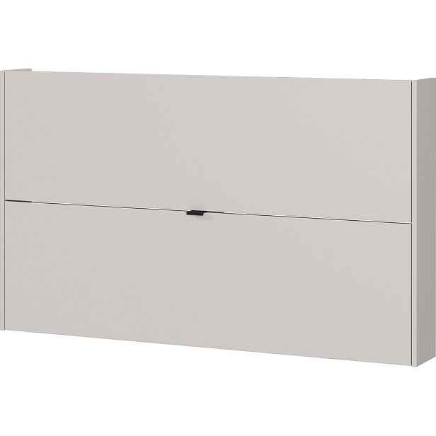 Krémový výklopný/závěsný botník v dekoru dubu 140x83x18 cm Ameca – Germania