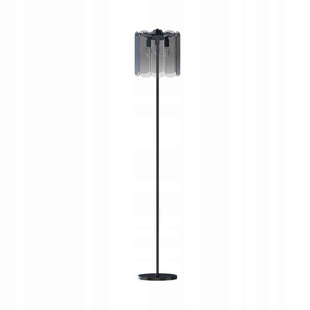 Podlahová lampa Nira černá Klasická 3 zdroje E14 145 cm Sklo Zuma Line