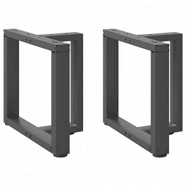 vidaXL Nohy konferenčního stolku ve tvaru T, 2 ks, antracitové, 50 x 25 x (42-43) cm, ocel