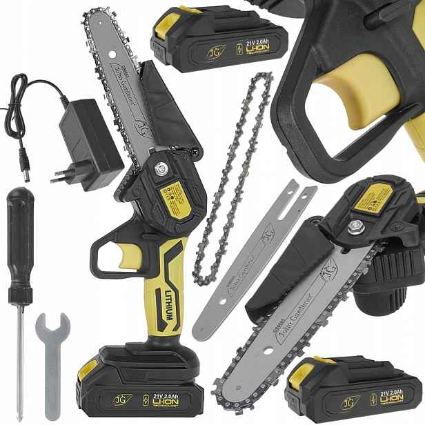 Aku Řetězová Pila Pila 6" 2x2.0Ah 21V Li-ion Kufr Sada