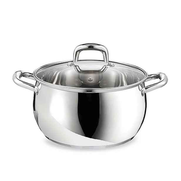Ocelový Hrnec s indukční poklicí 24 cm 6,4 l Maestro MR-3515-24