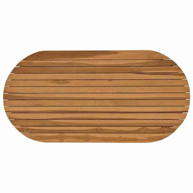 vidaXL Deska stolu 100 x 50 x 3,5 cm Oválný Pevné teakové dřevo