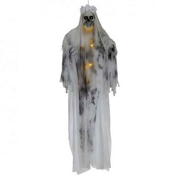 Závěsná Nevěsta S Závojem, Halloweenská Dekorace, Kostra 180 CM