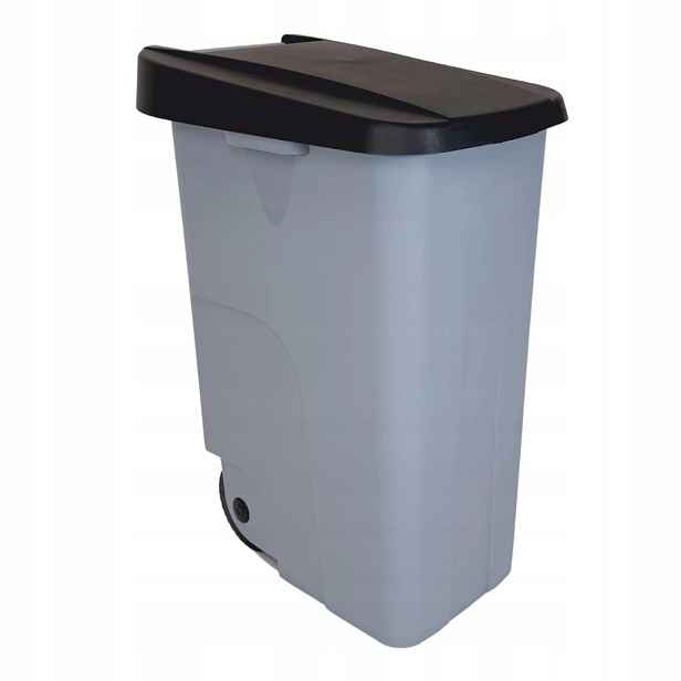 Denox odpadkový koš Reciclo na tříděný odpad 85 L, černé víko, plastový s k