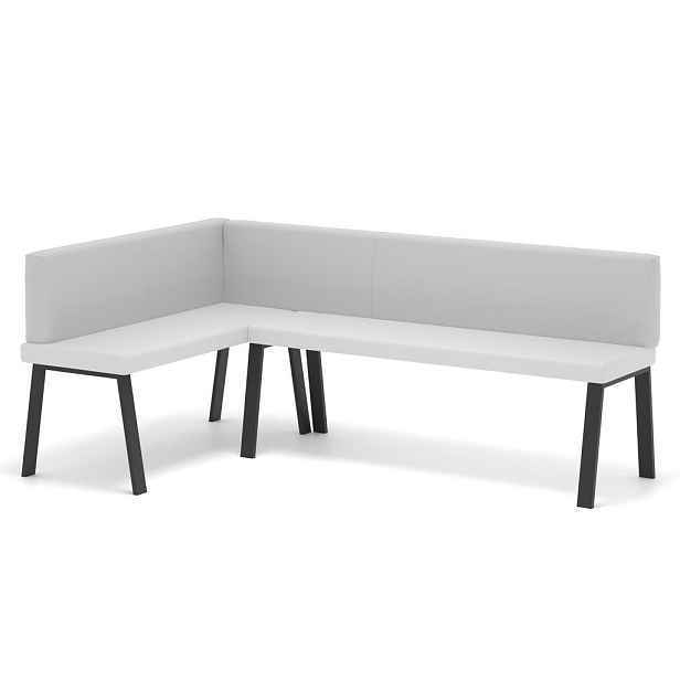 Idohome ROHOVÁ LAVICE MONO Y levá ekokůže hladká, 142/196 cm, bílá