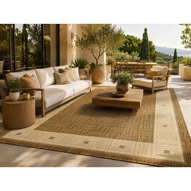 Kusový koberec SISALO/DAWN 879/J84N (634N) – na ven i na doma, 133x190, béžová, chodba / předsíň, Oriental Weavers