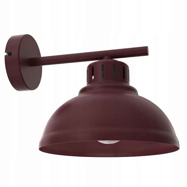 Luminex moderní bordová industriální nástěnná lampa 1x e27 15w sven