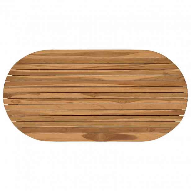 vidaXL Deska stolu 110 x 55 x 3,5 cm Oválný Pevné teakové dřevo