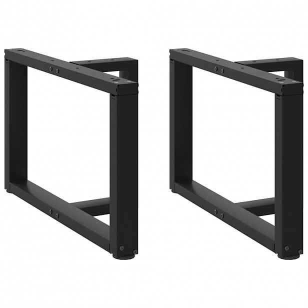 vidaXL Nohy konferenčního stolku ve tvaru T, 2 ks, černé, 60 x 25 x (42-43) cm, ocel