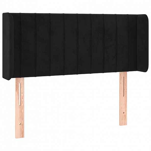 vidaXL Čelo postele typu ušák černé 83 x 16 x 78/88 cm samet