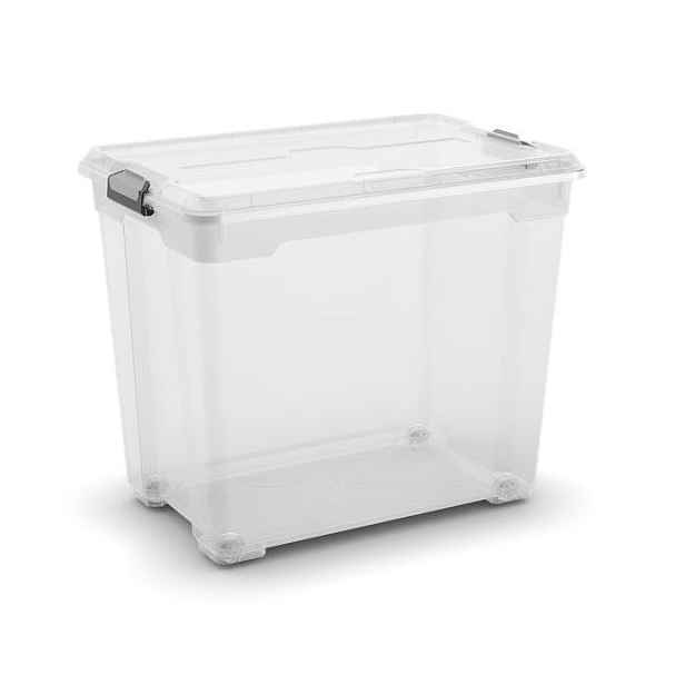 KIS Moover Box XXL transparentní s kolečky, 80l