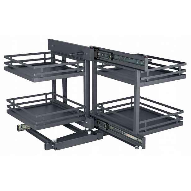 Košík Cargo Magic Corner Grafit Pro Skříňku 1000 mm Levý MPTJ017 Ks Amix