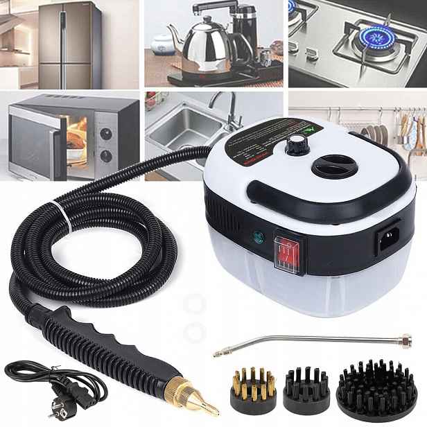 Parní Čistič 2500 W 1000 ML 6 Rychlostních Stupňů Čištění Kuchyně Koupelna Auto