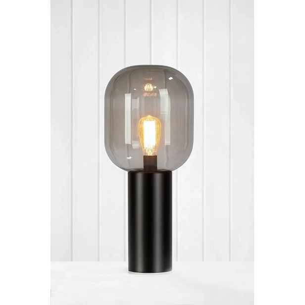 Stolní lampa Brooklyn 1L 56cm Černá/Kouřová