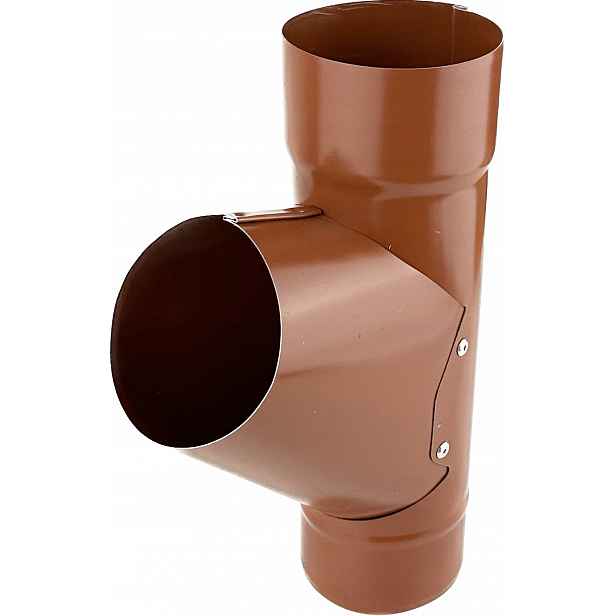 T-rozdělovač 60° pro vypouštěcí trubky 90mm Galeco Ocel cihlová Ral 8004