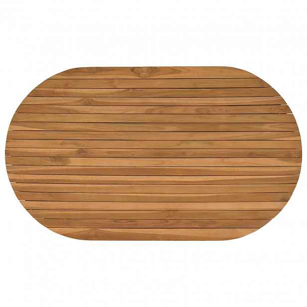 vidaXL Deska stolu 120 x 70 x 3,5 cm Oválný Pevné teakové dřevo