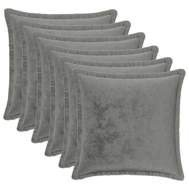 vidaXL Odhazovací polštář 6 ks HOUTEN Tmavě šedá 30 x 30 cm Flanel