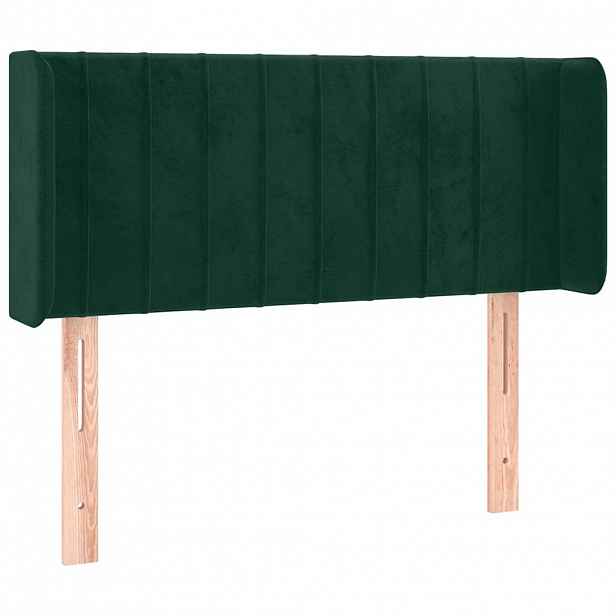 vidaXL Čelo postele typu ušák tmavě zelená 83x16x78/88 cm samet