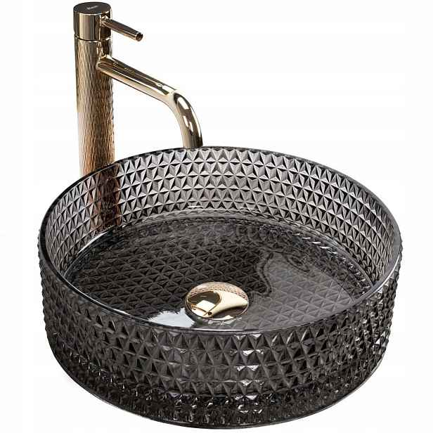 Umyvadlo Cristal 35 Černé Na Desku