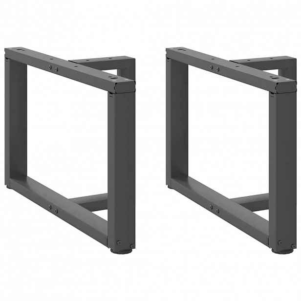 vidaXL Nohy konferenčního stolku ve tvaru T, 2 ks, antracitové, 60 x 25 x (42-43) cm, ocel