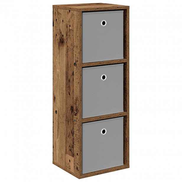 vidaXL Servírovací skříň se zásuvkou Staré dřevo 30,5 x 27 x 84,5 cm