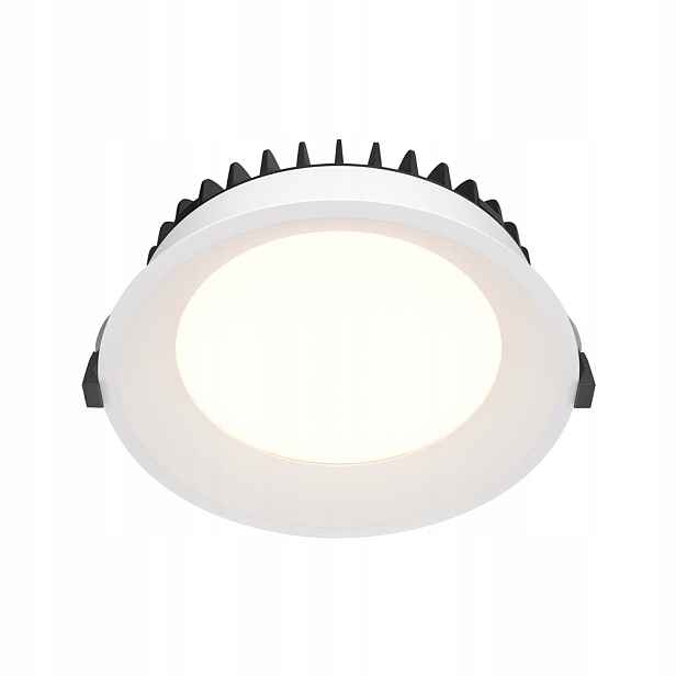 Zapuštěné kulaté bílé svítidlo do koupelny IP44 Led 3000K 18 cm Maytoni