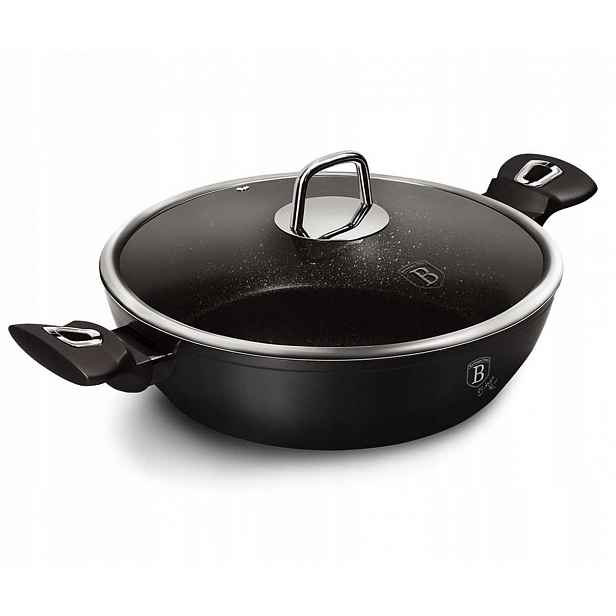 BH-1850 Hrnec granitový nízký 28 cm Berlinger Haus Black Silver Collection