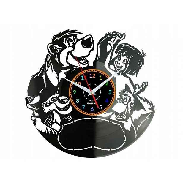 Jungle Dárek Originální dekorace do domu Hodiny z vinylové desky