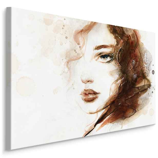 MyBestHome BOX Plátno Portrét Ženy V Hnědých Tónech Varianta: 40x30