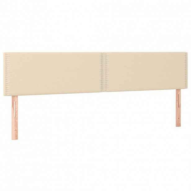 vidaXL Čela postele krémová 180x5x78/88 cm látka