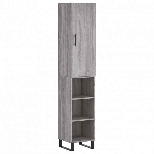 vidaXL Skříň highboard šedá sonoma 34,5 x 34 x 180 cm kompozitní dřevo